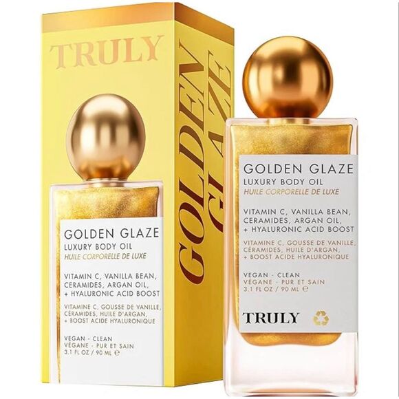 TRULY - NWT Golden Glaze Luxury Body Oil. Scented w/Clove, Orange, & Vanilla - Picture 7 of 16